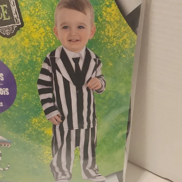 Infant Costume - Black and White Stripes - Picture 4 of 8